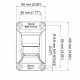 RA116SS - BASE A DOPPIO SNODO IN ACCIAIO INOX - BLOCCAGGIO A LEVA